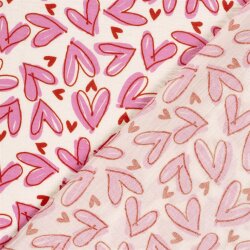 Musselin Herzkunst - creme