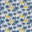 Musselin Palmen - creme/blau