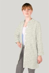 Baumwollpopeline Florale Zweige - creme/salbei