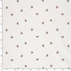Baumwollpopeline Schmetterlinge - creme/hellmalve