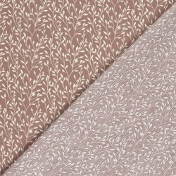 Baumwollpopeline Haferzweige - hellmalve