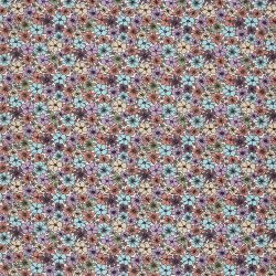 Baumwollpopeline bunter Blütenregen  - creme