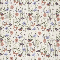 Baumwollpopeline schöne Blumen & Schmetterlinge...