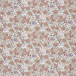 Baumwollpopeline buntes Blumenfeld - creme