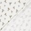 Baumwollpopeline bunte Kolibris - creme