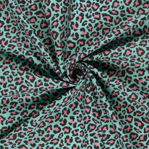 Baumwollpopeline Leo - wasserblau