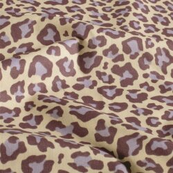 Baumwollpopeline Leo - cremebeige/lila