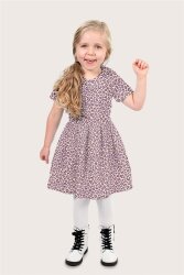 Baumwollpopeline Leo - cremebeige/lila