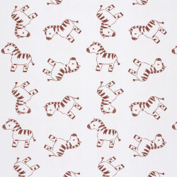 Baumwollpopeline Zebras - creme