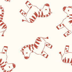 Baumwollpopeline Zebras - creme