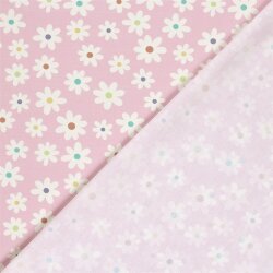 Baumwollpopeline Margeritenregen - hellrosa