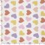 Baumwollpopeline bunte Herzen - creme