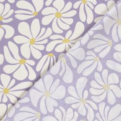 Baumwollpopeline Margeritenkunst - lavendel