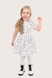 Baumwollpopeline Margeritenkunst - lavendel