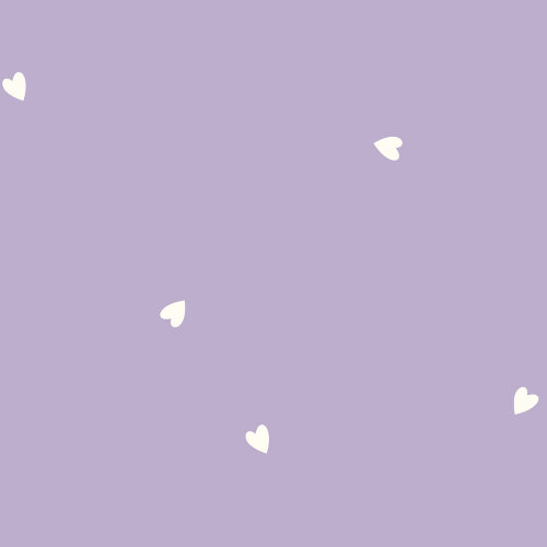 Baumwollpopeline kleine Herzen - lavendel