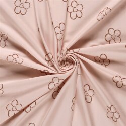 Baumwolljersey Blumenherz - lachsrosa