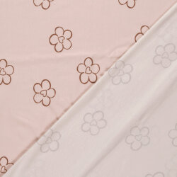 Baumwolljersey Blumenherz - lachsrosa