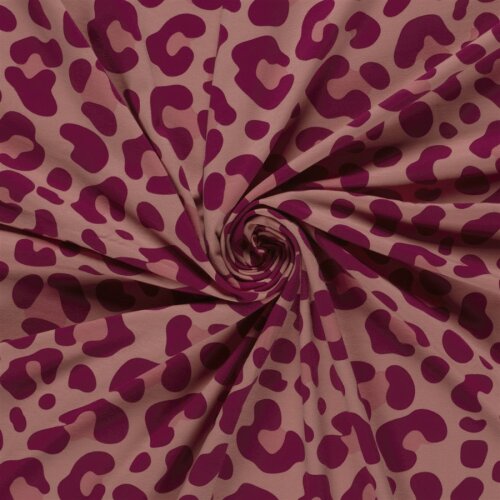 Baumwolljersey Leo - altrosa/magenta