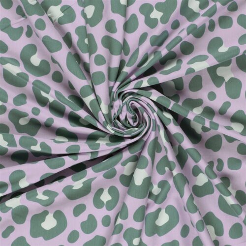 Baumwolljersey Leo - helllila/basilikum