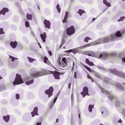 Baumwolljersey Leo - creme/helllila