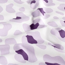 Baumwolljersey Leo - creme/helllila