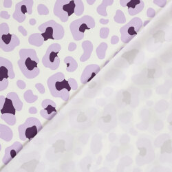 Baumwolljersey Leo - creme/helllila