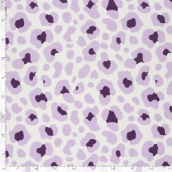 Baumwolljersey Leo - creme/helllila