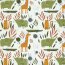 Baumwolljersey bunte Tierwelt - creme