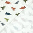 Baumwolljersey bunte Dinos - creme