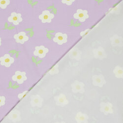Baumwolljersey süße Schnittblumen - flieder