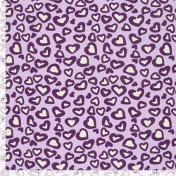 Baumwolljersey Herzregen - helllila