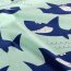 Baumwolljersey grinsende Haie - hellblau