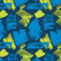 Baumwolljersey breite Pinselstriche- dunkelblau