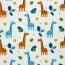 Baumwolljersey bunte Giraffen - creme