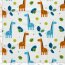 Baumwolljersey bunte Giraffen - creme
