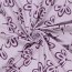 Baumwolljersey lila Blumen - helllila