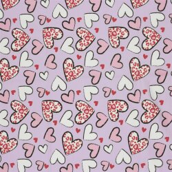 Baumwolljersey Leo-Herz - helllila