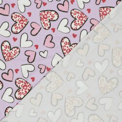 Baumwolljersey Leo-Herz - helllila