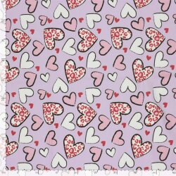 Baumwolljersey Leo-Herz - helllila