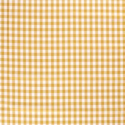 Baumwollpopeline garngefärbt Vichy Karo 18mm - senf