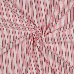 Musselin Streifen - pink/creme