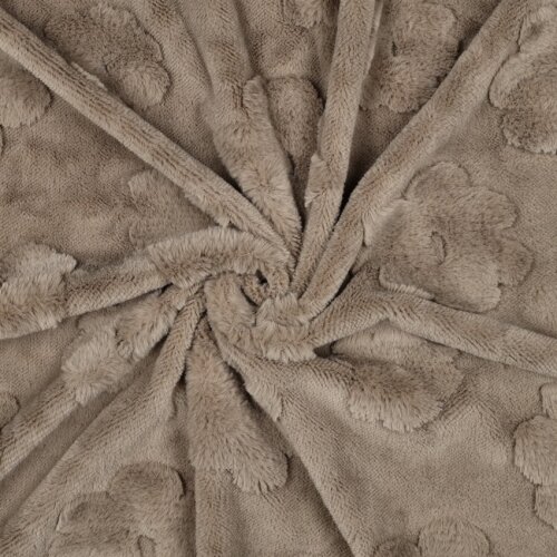 Wellnessfleece Blumen - beigebraun