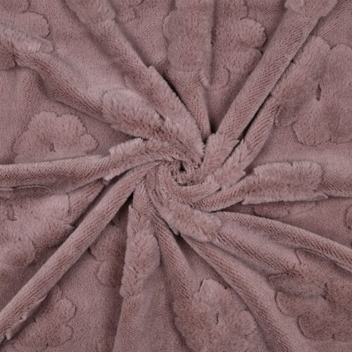 Wellnessfleece Blumen - hellmauve