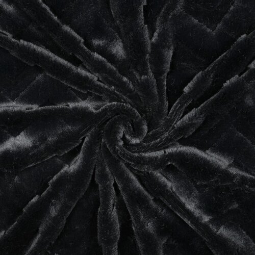 Wellnessfleece ZickZack - schwarz