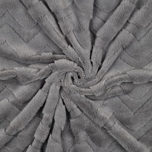 Wellnessfleece ZickZack - grau
