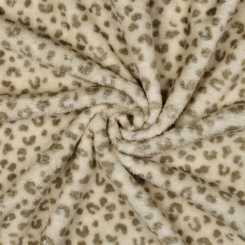 Wellnessfleece Beidseitig Leo - hellbeige