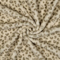 Wellnessfleece Beidseitig Leo - hellbeige