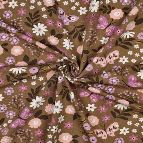 French Terry Blumen - kamel