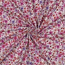 Baumwolljersey Digital Sommerblumen - fuchsia