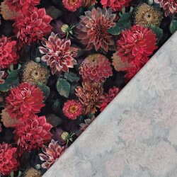 Baumwolljersey Digital Dahlien - pink